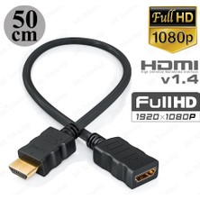 BK Teknoloji HDMI 1.4 Erkek-Dişi Kısa Uzatma Kablosu 3D Full Hd - 50CM