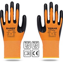 Handy Hn-16 Nitril Kaplama Sanayi Usta Eldiveni Koruyucu Eldiven 10/xl (1 Çift)