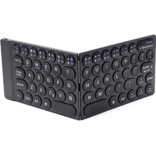 Wiwu Fmk-01 Mini Keyboard Katlanabilen Ultra Ince Bluetooth Klavye & Taşıma Çantası & Stand