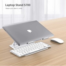 Wiwu S700 Laptop Standı Eğim ve Yükseklik Ayarlı Katlanabilir Alüminyum Alaşım MacBook Stand