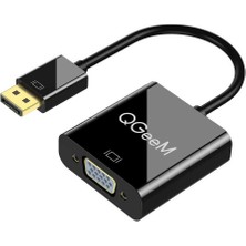 Qgeem QG-HD25 VGA To Display Port Dönüştürücü Adaptör 1080P Full Hd 60Hz Görüntü Aktarım