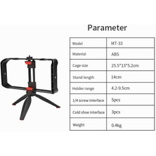 Jmary Mt-33 Tripod 14 cm Uzunluk Çok Yönlü Kullanım