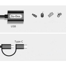 Go Des GD-CT033 2 In 1 USB 3.0 To Micro / Type-C Otg Dönüştürücü Çevirici Tak & Çalıştır