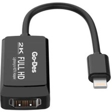 Go-Des Go Des GD-8275 Lightning HDMI 2k Dönüştürücü Adaptör Lightning Av Kablo