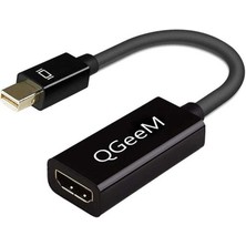 Qgeem QG-HD10 Mini Display Port To HDMI Dönüştürücü 1080P Full Hd Adaptör Görüntü Aktarımı