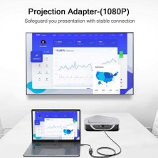 Qgeem QG-HD10 Mini Display Port To HDMI Dönüştürücü 1080P Full Hd Adaptör Görüntü Aktarımı