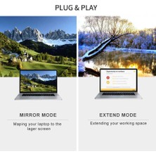 Qgeem QG-UA12 2 In 1 Type-C To HDMI 4K Kablo Pd 60W Güç Görüntü Aktarım Kablosu