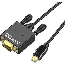 Qgeem QG-HD29 VGA To Mini Display Port Kablo 183 cm 1080P Full Hd 60Hz Görüntü Aktarım Kablosu