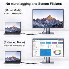 Qgeem QG-HD29 VGA To Mini Display Port Kablo 183 cm 1080P Full Hd 60Hz Görüntü Aktarım Kablosu