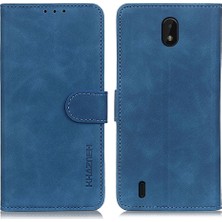 Wansheng For Nokia C01 Core Khazneh Retro Pu + Tpu Dikey Flip Deri Telefon Kılıfı - Mavi (Yurt Dışından)