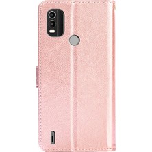 Wansheng Nokia C21 Artı Fermuarlı Çanta Pu + Tpu Yatay Flip Deri Telefon Kılıfı - Pembe (Yurt Dışından)