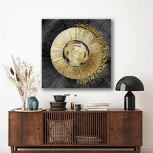 SML Tablo Ağaç Kütüğü ve Gold Halka ile Inciler Kanvas Tablo