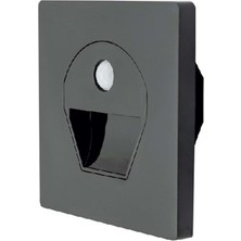 Cata 1 Watt Siyah Kasa Gün Işığı Sensörlü Geçmeli Kasaya Uygun Koridor Armatür Ct 5170