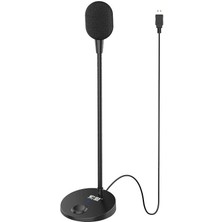 Soaiy Mk2 Mikrofon USB Girişli Masaüstü Mikrofon - Esnek Uzun Kollu - Tak & Çalıştır