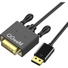 Qgeem QG-HD28 DVI To Display Port Kablo 183 cm 1080P Full Hd 60Hz Görüntü Aktarım Kablosu