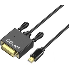 Qgeem QG-HD30 DVI To Mini Display Port Kablo 183 cm 1080P Full Hd 60Hz Görüntü Aktarım Kablosu