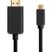 Qgeem QG-UA11 Type-C To HDMI 4K Kablo 3 Metre - Hdcp Özelliği - 10 Gbps Görüntü Aktarım Kablosu