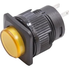 Motorobit RL16-504A 16MM Plastik 2 Pin Kalıcı Buton Sarı