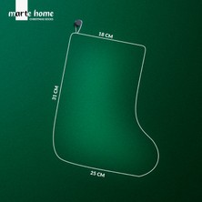 Marte Home Yılbaşı & Christmas Desenli Dekoratif Hediye Kesesi Noel Çorabı