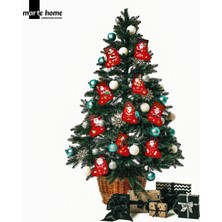 Marte Home Yılbaşı & Christmas Desenli Dekoratif Hediye Kesesi Noel Çorabı