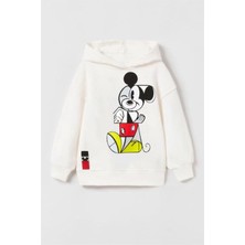 Miniko Kids  Mickey Baskılı Kapşonlu Sweatshirt