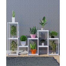 Armarks 10 Raflı Saksılık, Kış Bahçesi, Dekoratif Plastik Çiçeklik, Çiçek Saksı Standı