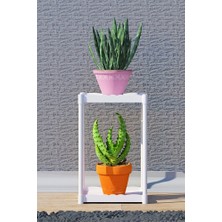 Armarks 2 Raflı Saksılık, Kış Bahçesi, Dekoratif Plastik Çiçeklik, Çiçek Saksı Standı