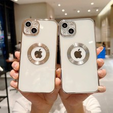 Gritty iPhone 13 Uyumlu Köşeleri Renkli Şeffaf Kamera Korumalı Silikon Luxury Telefon Kılıfı