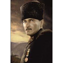 Gönder Bayrak Atatürk Posteri Raşel Kumaş - 100 x 150 cm