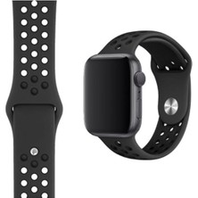 Pazariz Apple Watch Uyumlu 2 3 4 5 6 Uyumlu Se 42 mm 44 mm Delikli Spor Kordon Kayış