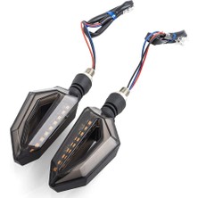 UniChrome Amerikan Park Modüllü Çift Renk Motosiklet Sinyal LED Takımı 12V Drl Universal