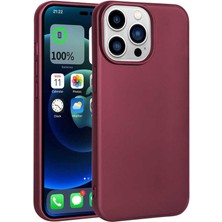 Case Street Apple iPhone 14 Pro Kılıf Renkli Lüx Korumalı Premier Mat Silikon+Nano Mürdüm