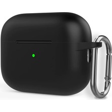Gpack Apple Airpods Pro 2 Kılıf Mat Kancalı Silikon SF17 Siyah