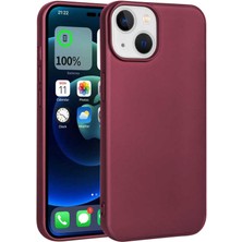 Dlrcase Apple iPhone 14 Kılıf Renkli Lüx Korumalı Premier Mat Silikon+Nano Mürdüm