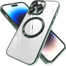 MTK Moveteck Apple iPhone 14 Plus Kılıf Kamera Lens Tam Korumalı Yuvarlak Halkalı Logo Parlak Kenar Renkli Case