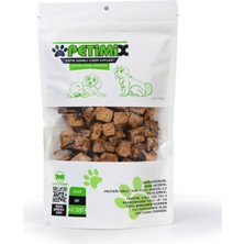 Petimix Fıstık Ezmeli Dana Ciğer Küpleri 100 gr Köpek Ödül Maması