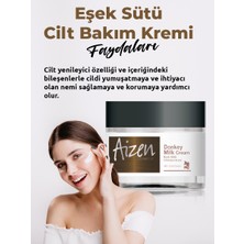 Aizen Eşek Sütü Özlü Yenileyici Yüz ve Vücut Bakım Kremi Donkey Milk Cream 50 ml