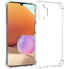 Smcase Samsung Galaxy A33 Kılıf Antishock Köşeli Şeffaf Sert Kapak+Nano Glass