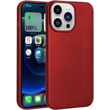 Smcase Apple iPhone 14 Pro Kılıf Renkli Lüx Korumalı Premier Mat Silikon+Nano Kırmızı