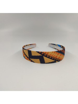 Tedz Collection Turuncu Etnik Kumaş Kaplamalı Taç