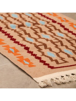 Bi.te Rich Kilim Seccade - 123 x 64 cm - Kök Boya - El Işçiliği (S005)