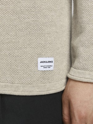 Jack & Jones Düz Renk Bisiklet Yaka Triko-Hill-12157321