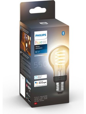 Philips Hue WA 7W A60 Filament Ampul E27 - Beyaz Ambiyans