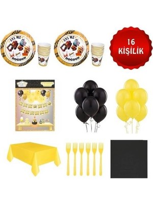 Çıtı Pıtı Store inşaat temalı doğum günü parti seti 