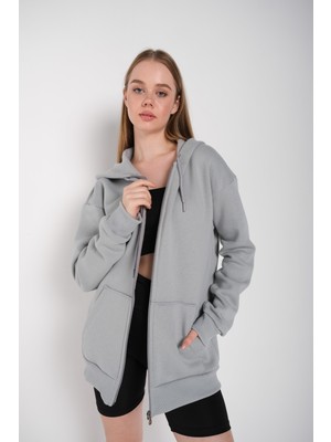 Trendseninle Kadın Fermuarlı Hırka Sweat