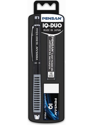 Pensan Iq Duo 0.5mm Siyah Mekanik Kurşun Kalem Seti Ergonomik Tasarım ile Dayanıklı Kullanım