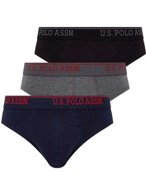 U.S. Polo Assn. 80436 Erkek 3'lü Boxer-Siyah-Antrasitmelanj-Lacivert Xxl - Siyah-Antrasitmelanj-Lacivert