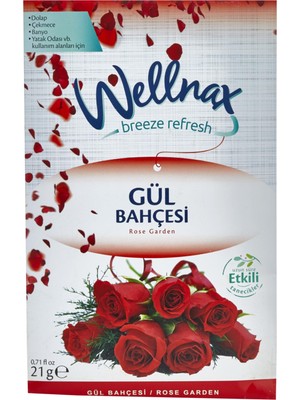 Wellnax Breeze Refresh Dolap ve Çekmece Kokusu Gül Bahçesi 21 gr X3
