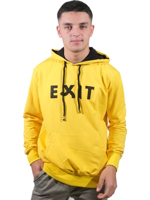 Daniel Milano Erkek Exıt Kanguru Sarı Kapüşonlu SWEATSHIRT-901