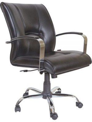 Bubu Home Arnavut  Nikelajlı  Deri Şef Koltuğu